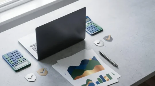 Professional editorial photograph showing abstract representation of digital finance conversion optimization with behavioral psychology elements