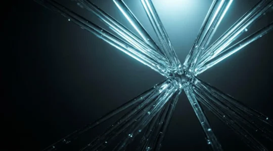 Abstract visualization of high-frequency trading latency and speed dynamics