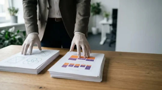 Professional investor weighing strategic portfolio allocation decisions between innovative and traditional investment approaches