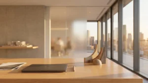 Financial advisor analyzing market trends with sophisticated investment strategy documents in modern office setting