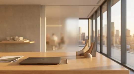 Financial advisor analyzing market trends with sophisticated investment strategy documents in modern office setting