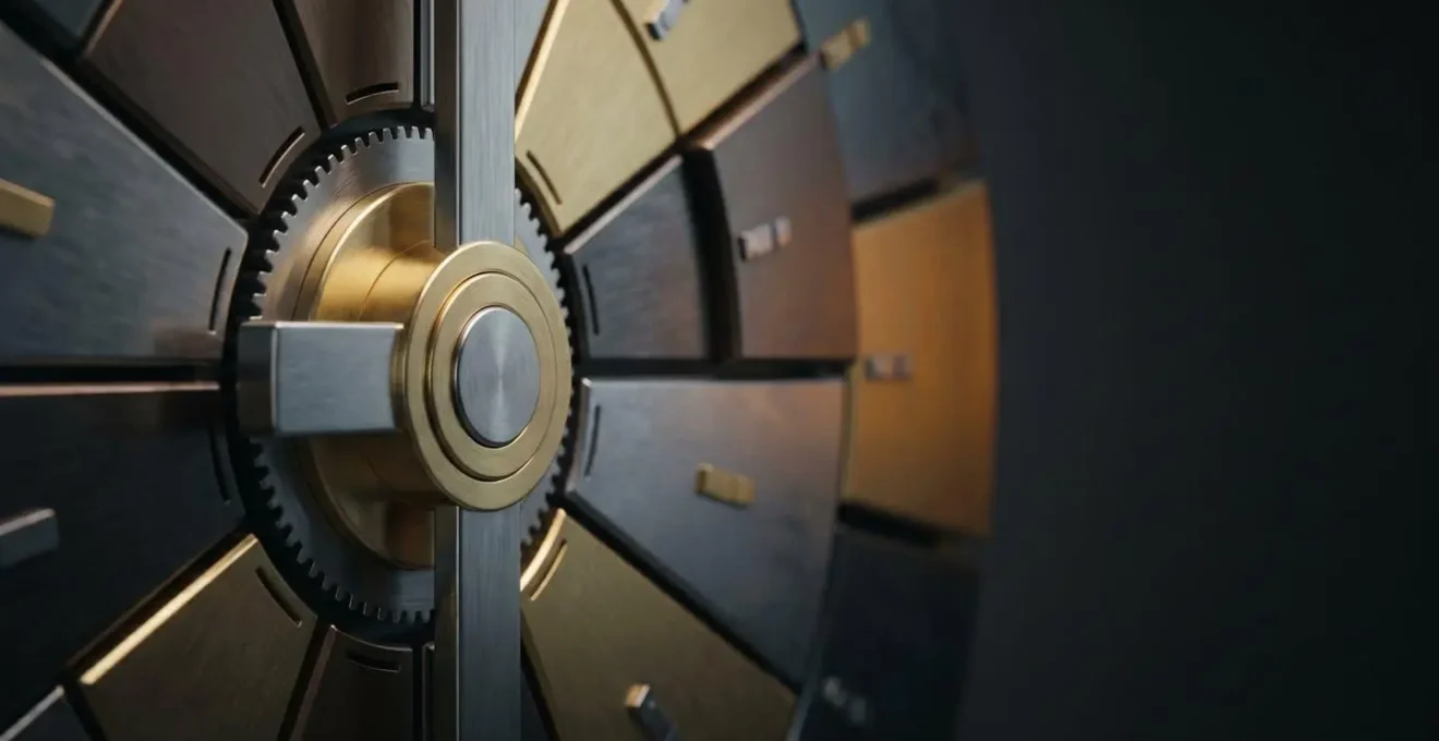 Professional financial security concept showing diversified asset protection strategies