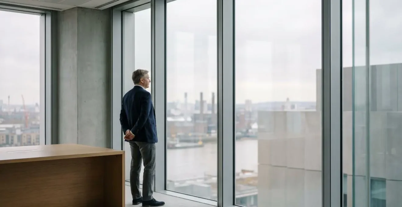 British business owner reviewing international currency hedging strategy for protecting profit margins