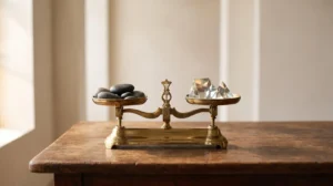 Professional editorial photograph showing abstract representation of trust and value in wealth management