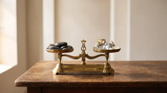 Professional editorial photograph showing abstract representation of trust and value in wealth management